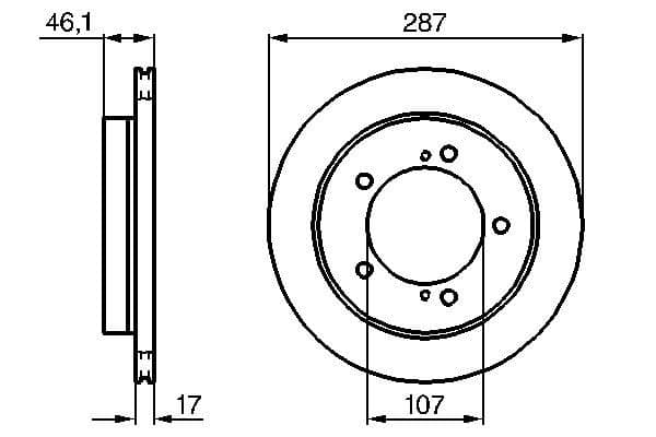 Bosch BD353 Fren diski; ön küçük görsel 5