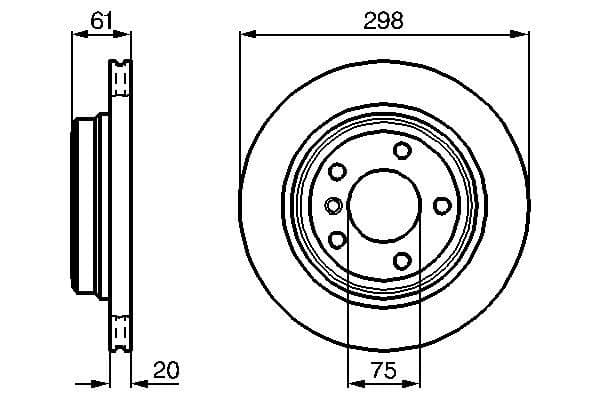 Bosch BD357 Fren diski; arka küçük görsel 5