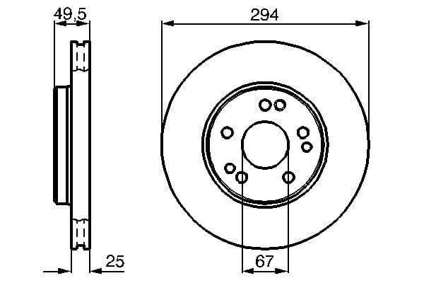 Bosch BD359 Fren diski; ön küçük görsel 5