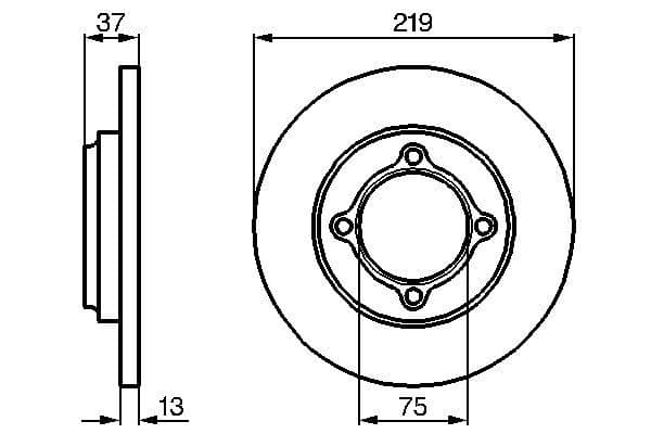 Bosch BD360 Fren diski; ön küçük görsel 5