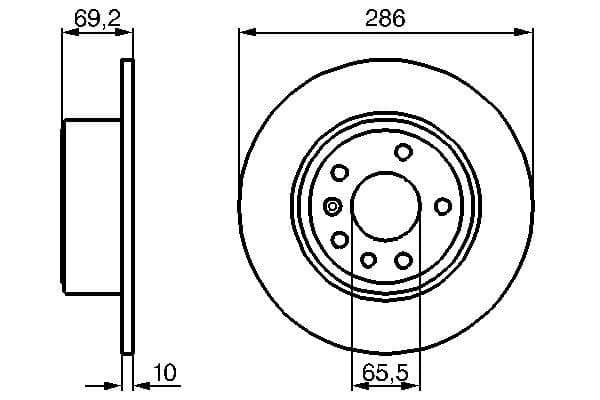 Bosch BD367 Fren diski; arka küçük görsel 5