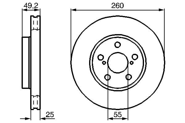 Bosch BD382 Fren diski; ön küçük görsel 5