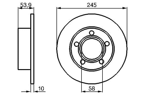 Bosch BD392 Fren diski; arka 1