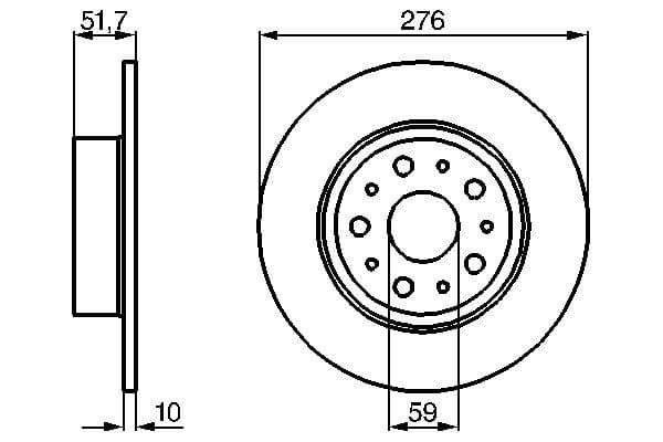 Bosch BD394 Fren diski; arka küçük görsel 5