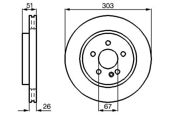 Bosch BD397 Fren diski; ön küçük görsel 5