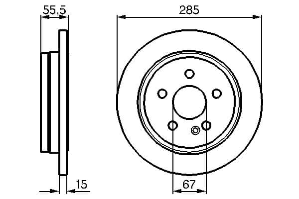 Bosch BD398 Fren diski; arka küçük görsel 5