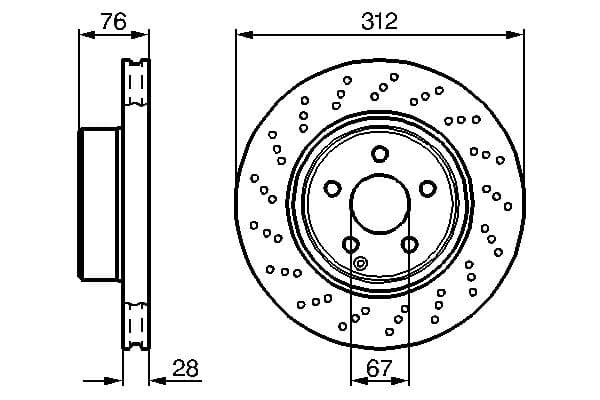 Bosch BD400 Fren diski; ön küçük görsel 5