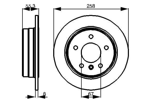 Bosch BD404 Fren diski Premium2; arka küçük görsel 5