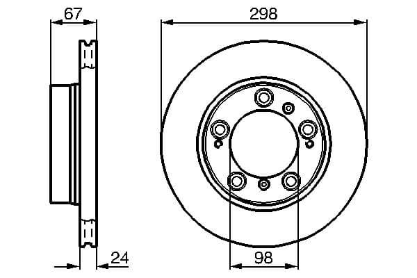 Bosch BD405 Fren diski; ön küçük görsel 5