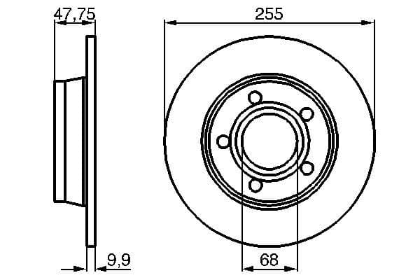 Bosch BD408 Fren diski; arka küçük görsel 5