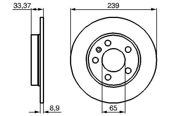 Bosch BD409 Fren diski; arka küçük görsel 5