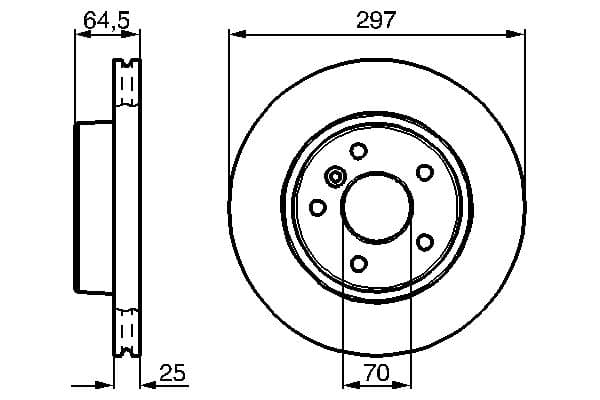 Bosch BD411 Fren diski; ön küçük görsel 5