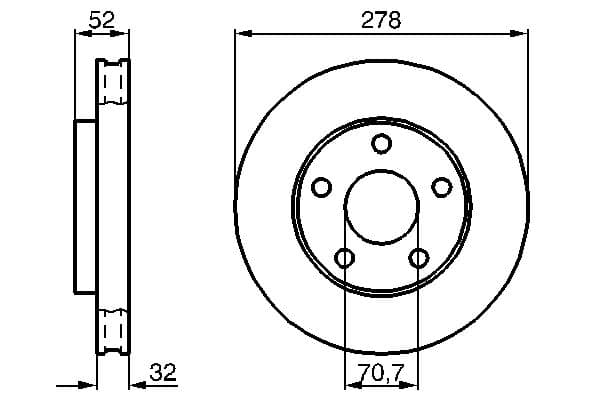 Bosch BD414 Fren diski; ön küçük görsel 5