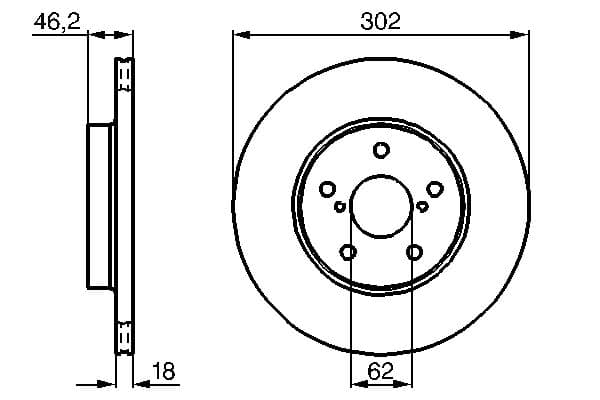 Bosch BD416 Fren diski; ön küçük görsel 5