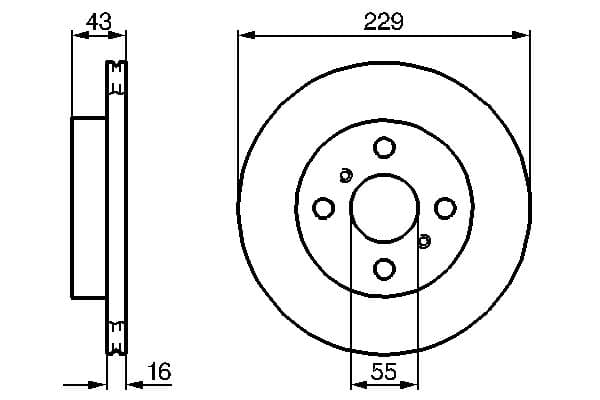 Bosch BD417 Fren diski; ön küçük görsel 5