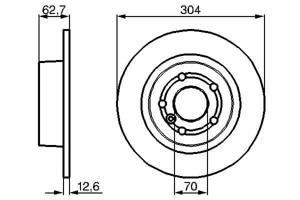 Bosch BD423 Fren diski; arka küçük görsel 5
