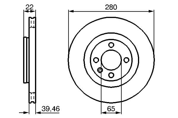 Bosch BD433 Fren diski; ön küçük görsel 5