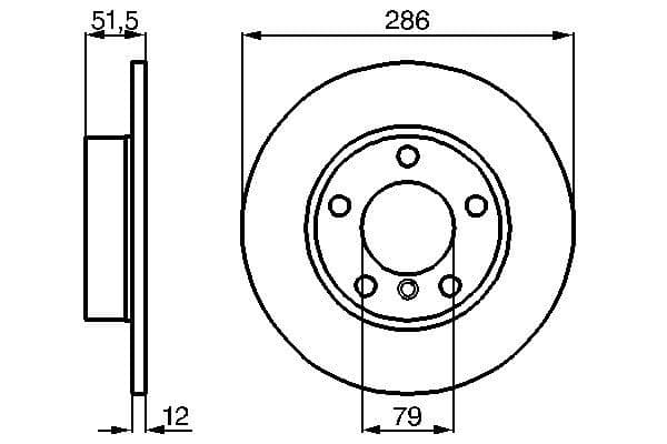 Bosch BD435 Fren diski; ön küçük görsel 5