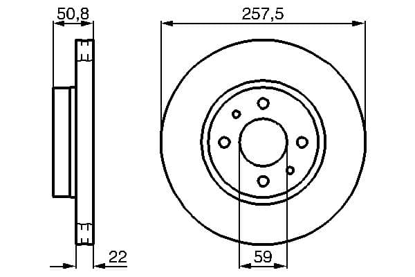 Bosch BD436 Fren diski; ön küçük görsel 5