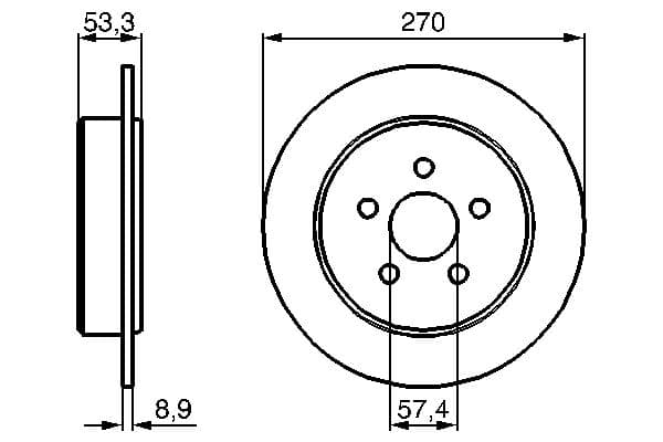 Bosch BD438 Fren diski; arka küçük görsel 5