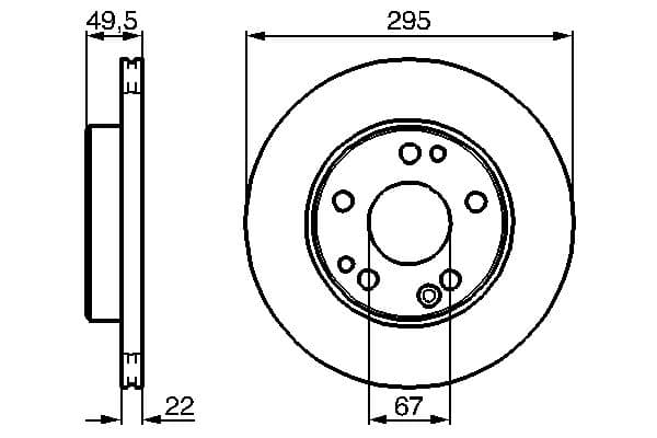 Bosch BD448 Fren diski; ön küçük görsel 5