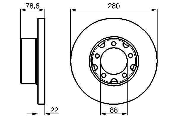 Bosch BD452 Fren diski; ön küçük görsel 5
