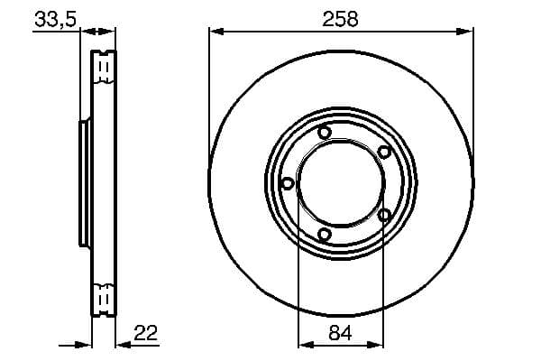 Bosch BD453 Fren diski; ön küçük görsel 5