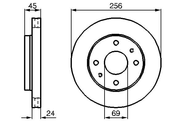 Bosch BD454 Fren diski; ön küçük görsel 5