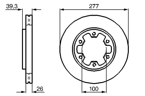 Bosch BD455 Fren diski; ön küçük görsel 5