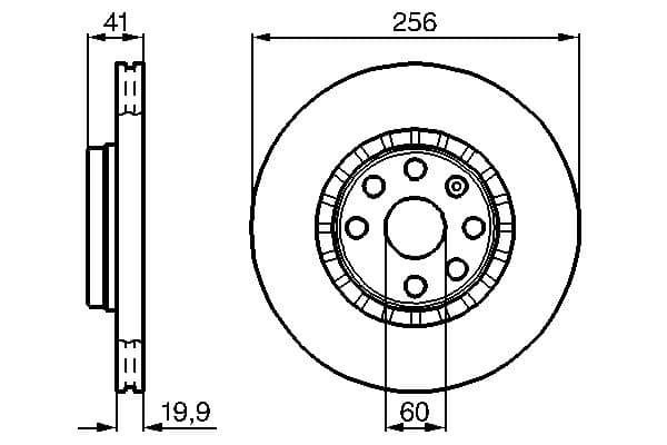 Bosch BD458 Fren diski; ön küçük görsel 5