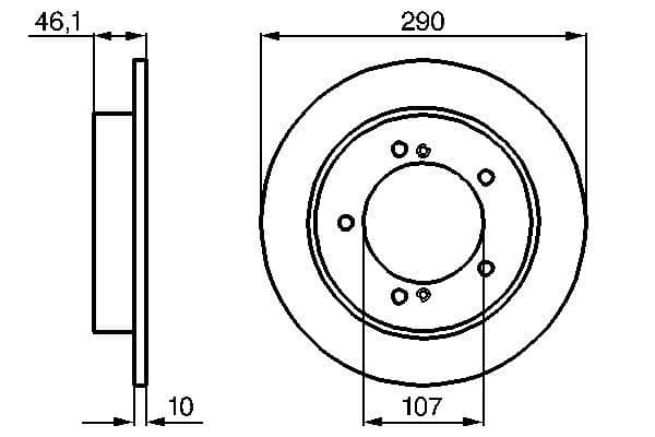 Bosch BD462 Fren diski; ön küçük görsel 5