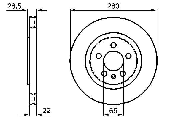Bosch BD465 Fren diski; ön küçük görsel 5