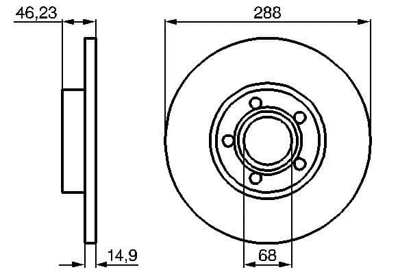 Bosch BD467 Fren diski; ön küçük görsel 5