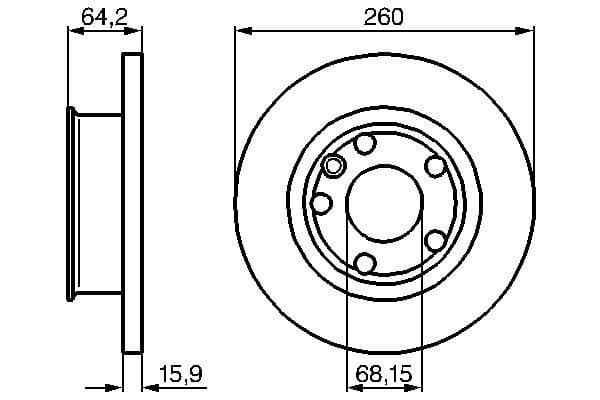 Bosch BD469 Fren diski; ön 1