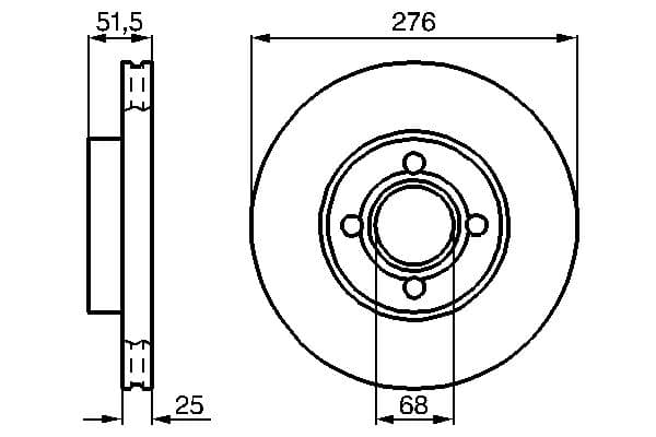 Bosch BD471 Fren diski; ön 1