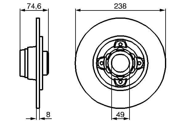 Bosch BD479 Fren diski; arka 1