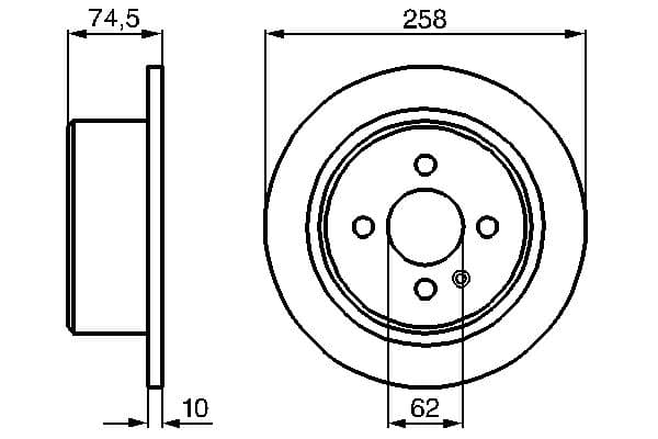 Bosch BD485 Fren diski; arka 1