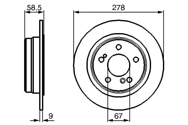 Bosch BD487 Fren diski; arka 1