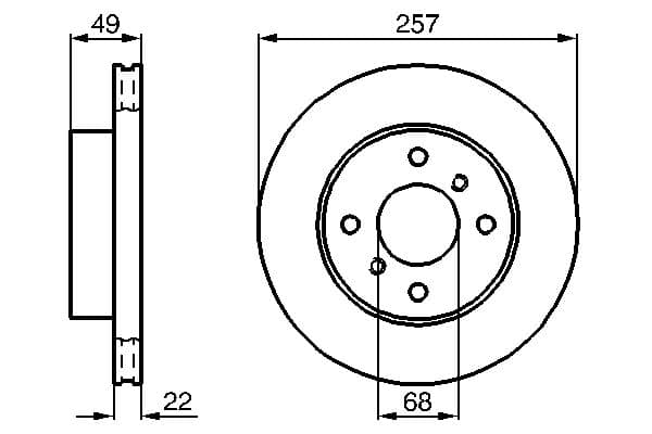 Bosch BD489 Fren diski; ön küçük görsel 5