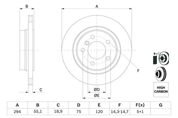 Bosch BD492 Fren diski; arka küçük görsel 5