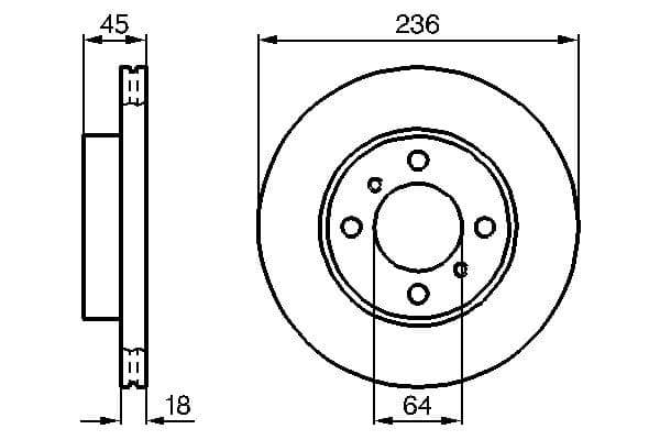 Bosch BD494 Fren diski; ön küçük görsel 5