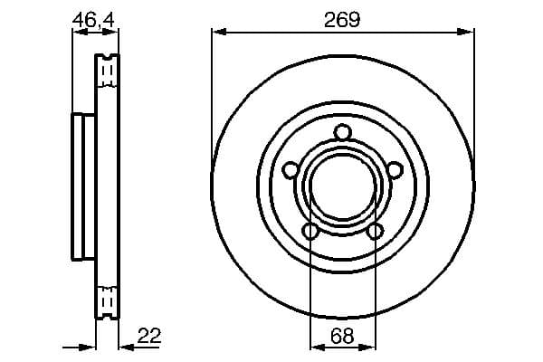 Bosch BD495 Fren diski; arka küçük görsel 5