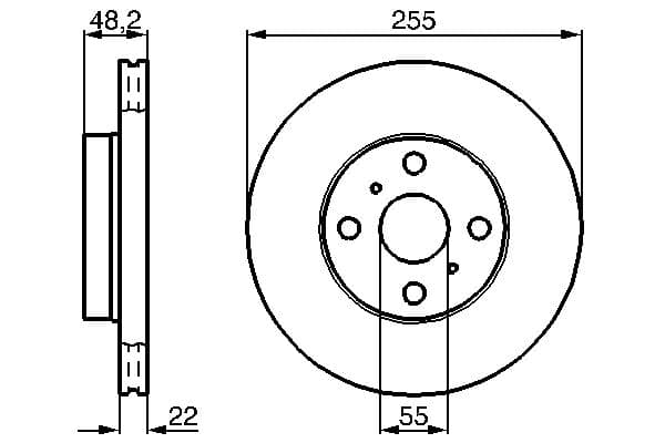 Bosch BD499 Fren diski; ön küçük görsel 5