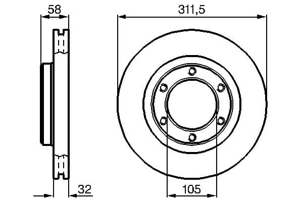Bosch BD501 Fren diski; ön küçük görsel 5