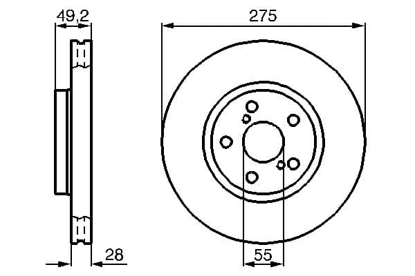 Bosch BD504 Fren diski; ön küçük görsel 5