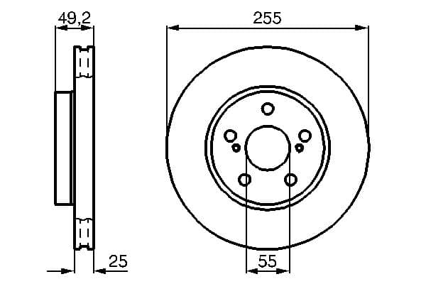 Bosch BD505 Fren diski; ön küçük görsel 5