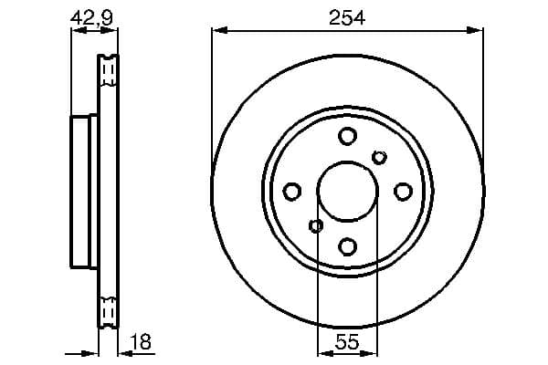 Bosch BD506 Fren diski; ön küçük görsel 5