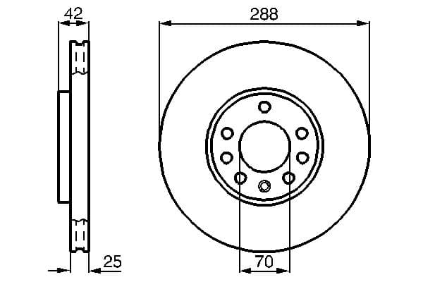 Bosch BD508 Fren diski; ön küçük görsel 5