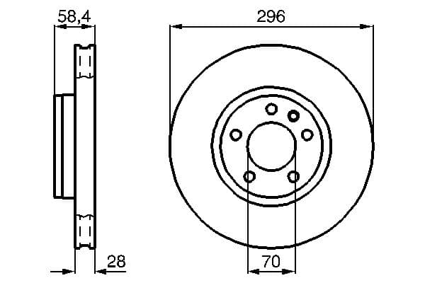 Bosch BD513 Fren diski; ön küçük görsel 5