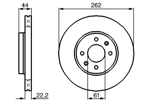 Bosch BD518 Fren diski; ön küçük görsel 5